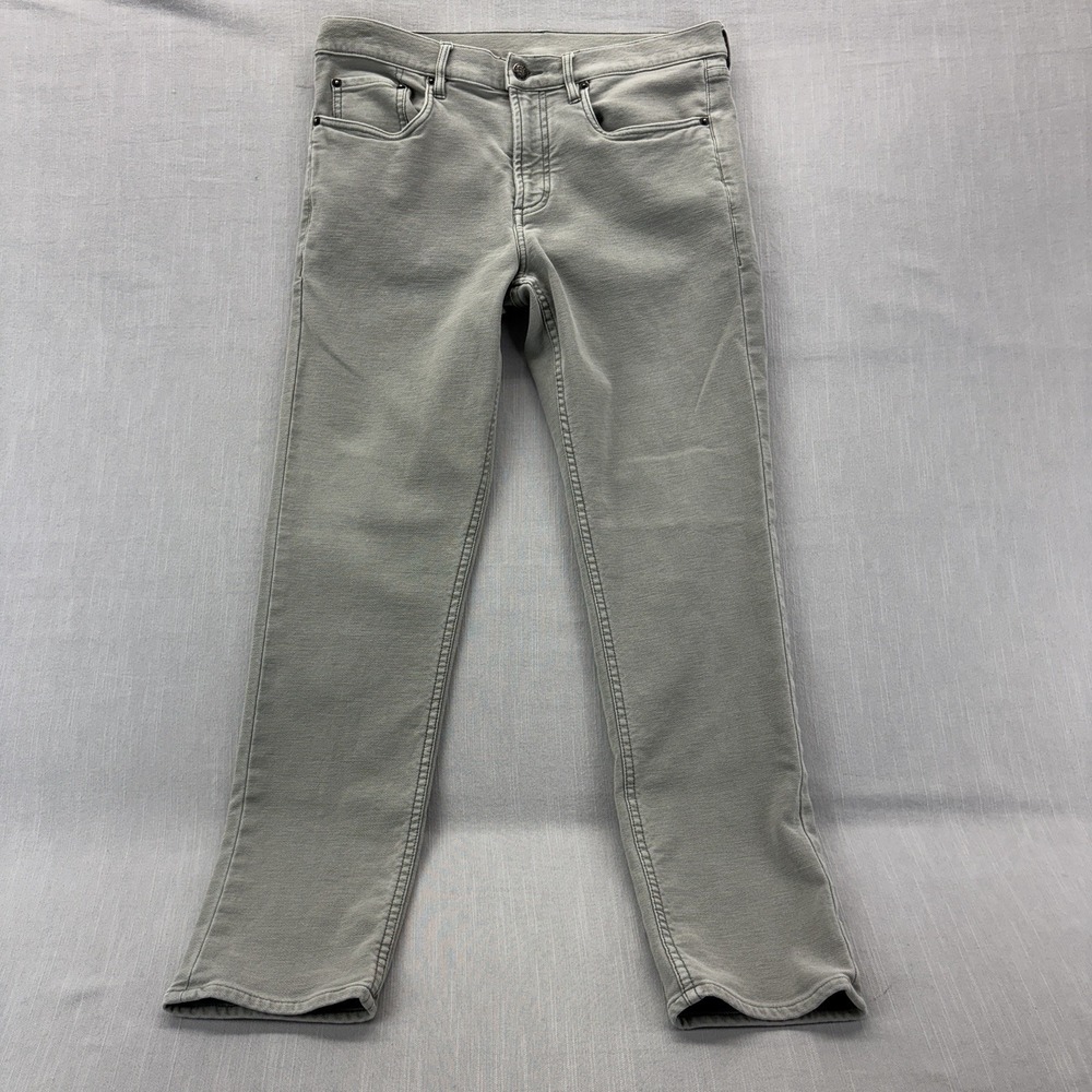 Faherty Men's Stretch Jeans 31x30 Gray Green Cotton Lyocell 5 Pocket